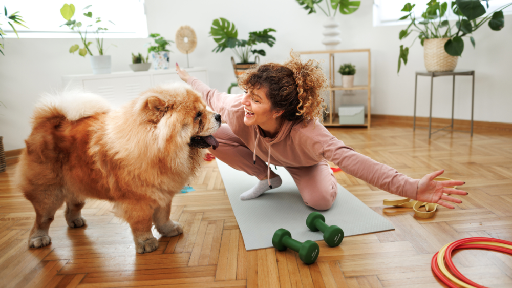 Discover fun workouts to stay active with your dog and learn about the Pink Paws Project, a Pawsitively 4 Pink initiative providing comfort dogs to families affected by breast cancer.